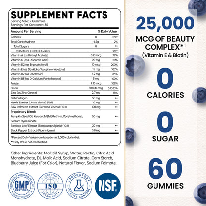 Biotin Gummies – Blueberry