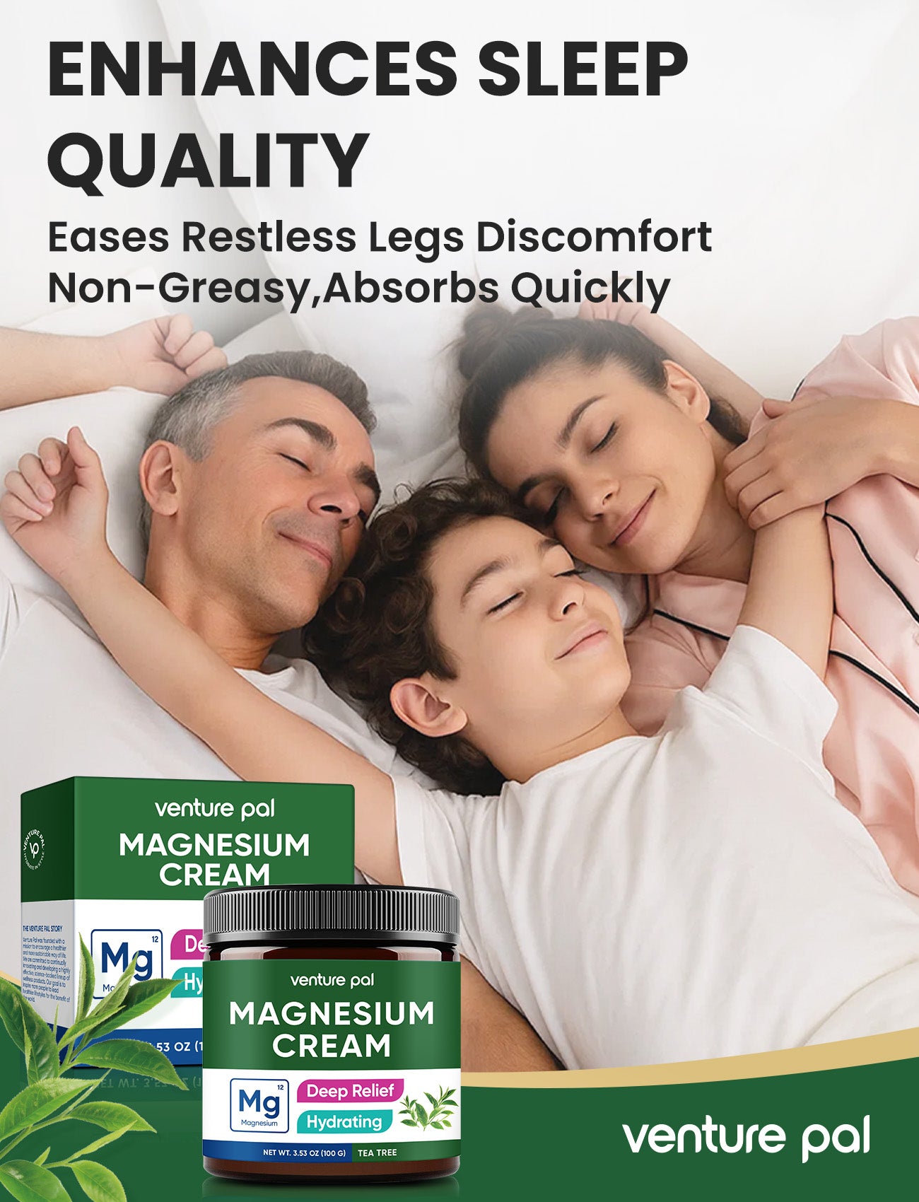 Magnesium Lotion, Topical Magnesium Cream - Tea Tree