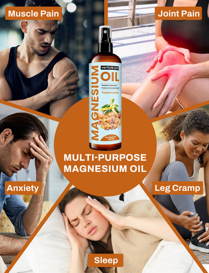 Venture Pal 100% Pure Magnesium Oil Spray - Frankincense - Big 8 oz
