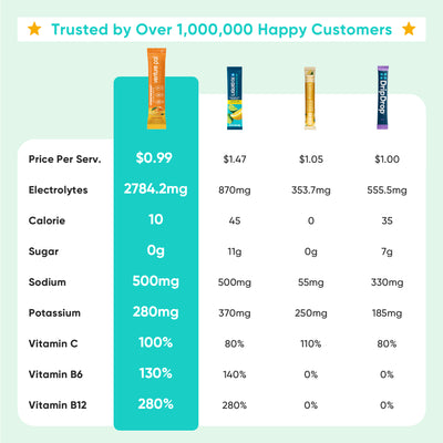 Sugar Free Electrolyte Powder Packets - Variety Pack - 16 Sticks