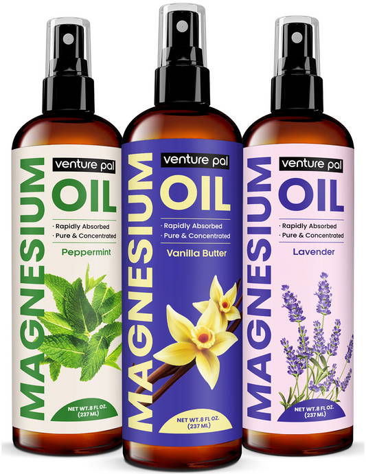 Venture Pal 100% Pure Magnesium Oil Spray - Vanilla Butter - Big 8 oz