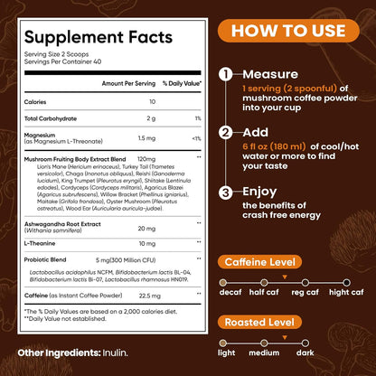 Venture Pal 12 Mushrooms Coffee - 40 Servings
