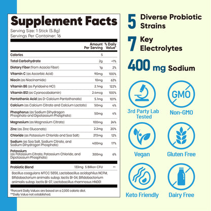 Gut Electrolyte Drink Mix - Lemon Lime