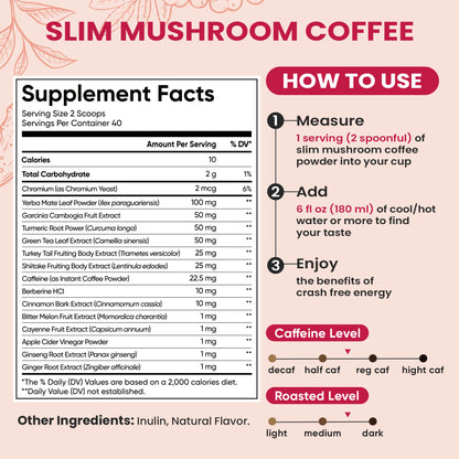 Slim Mushroom Coffee - 40 Servings