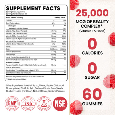 Biotin Gummies – Raspberry