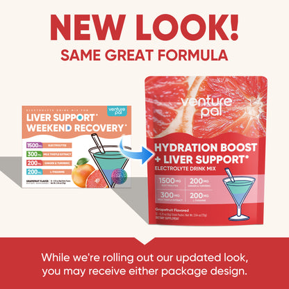 Liver Support Sugar Free Electrolyte Powder Packets - Grapefruit- 12 Sticks