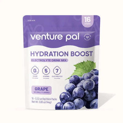 Sugar Free Electrolyte Powder Packets - Grape Flavor - 16 Sticks