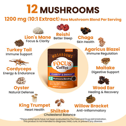 Venture Pal 12 Mushrooms Coffee - 40 Servings