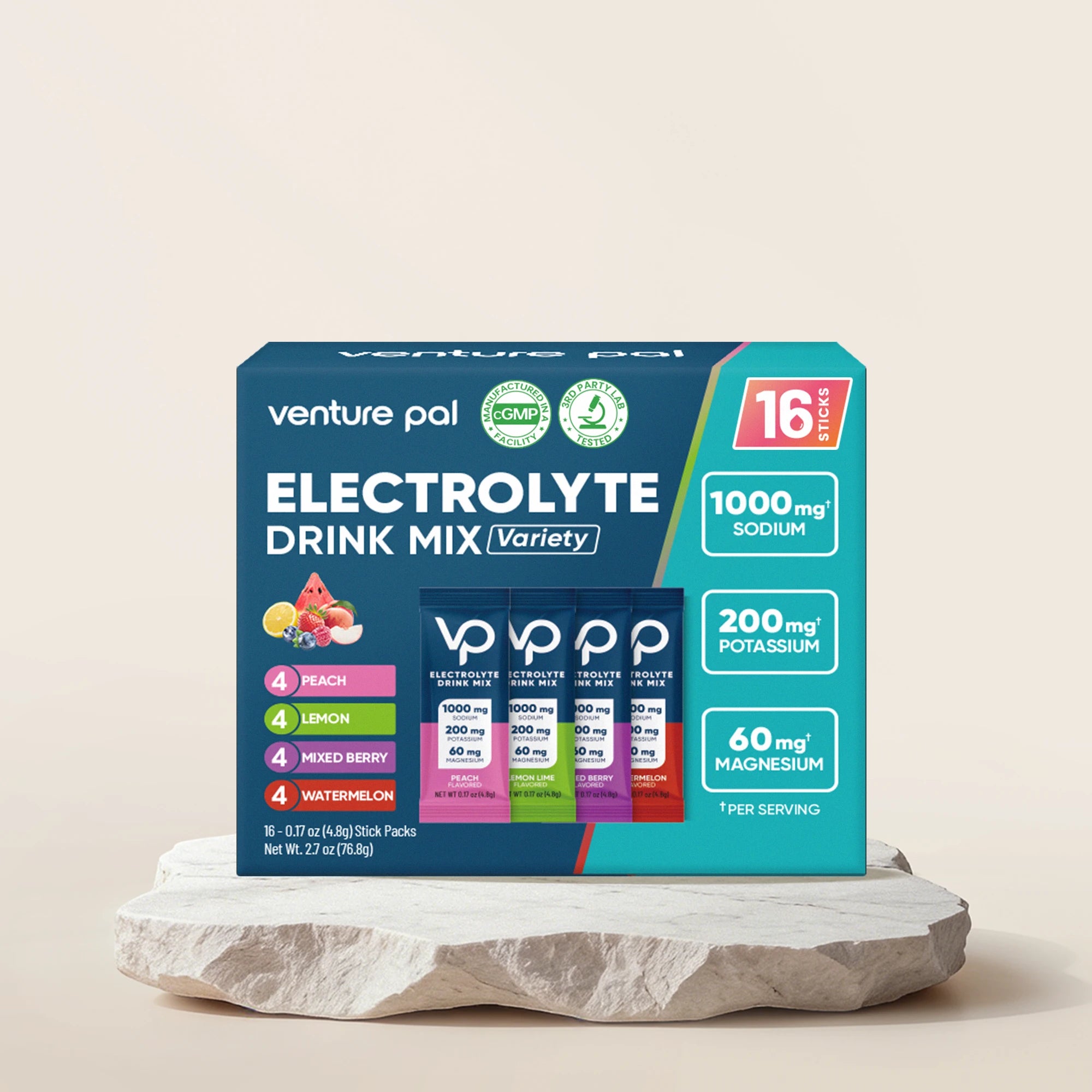 High Sodium Sugar-Free Electrolyte Powder Packets