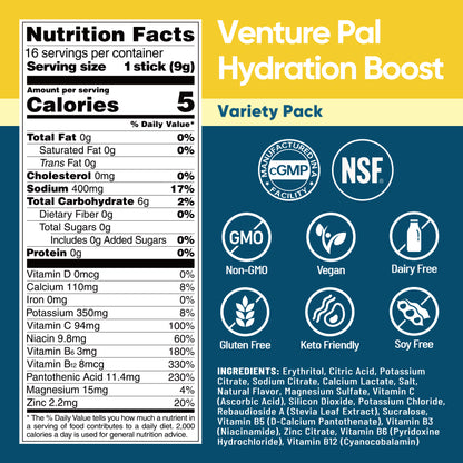 Sugar Free Electrolyte Powder Packets - Fruit Punch - 16 Sticks