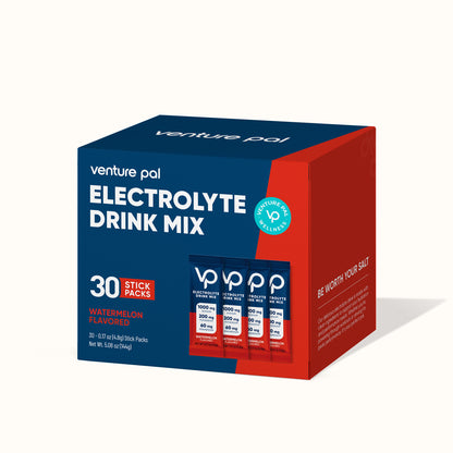 Venture Pal High Sodium Sugar Free Electrolytes Powder Packet -  Watermelon Salt - 30 Sticks