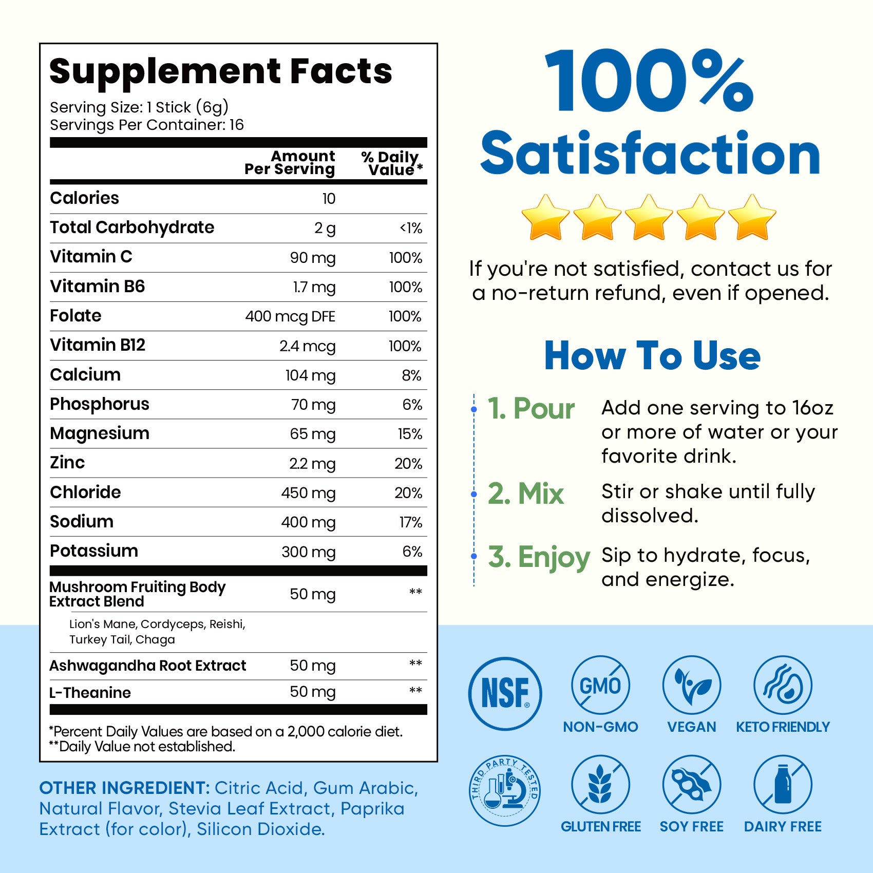 Focus Electrolyte Drink Mix