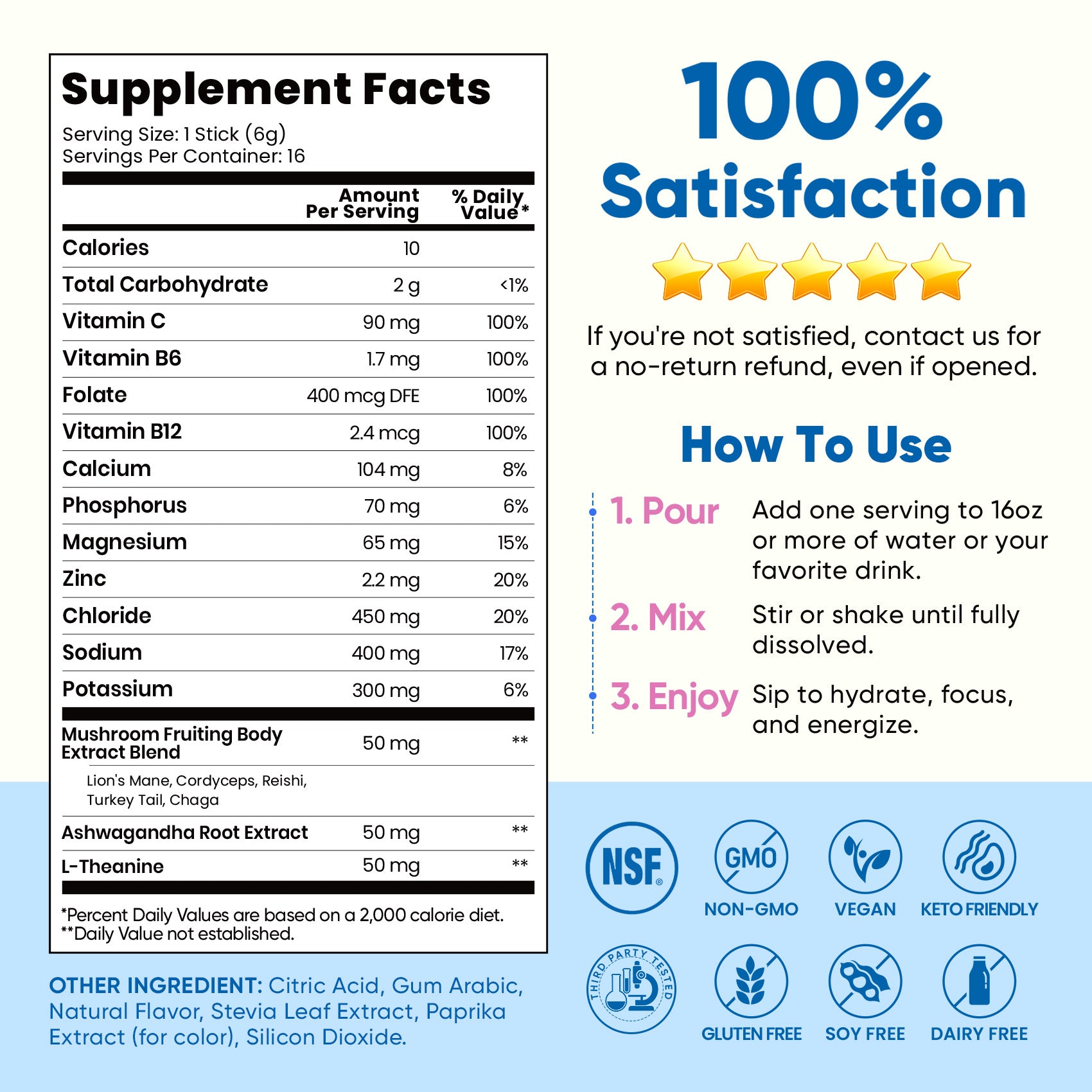 Focus Electrolyte Drink Mix