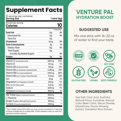 Liver Support Sugar Free Electrolyte Powder Packets - Watermelon- 12 Sticks