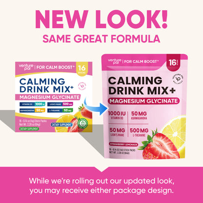 Magnesium Glycinate Powdered Drink Mix - Strawberry Lemonade- 16 Sticks
