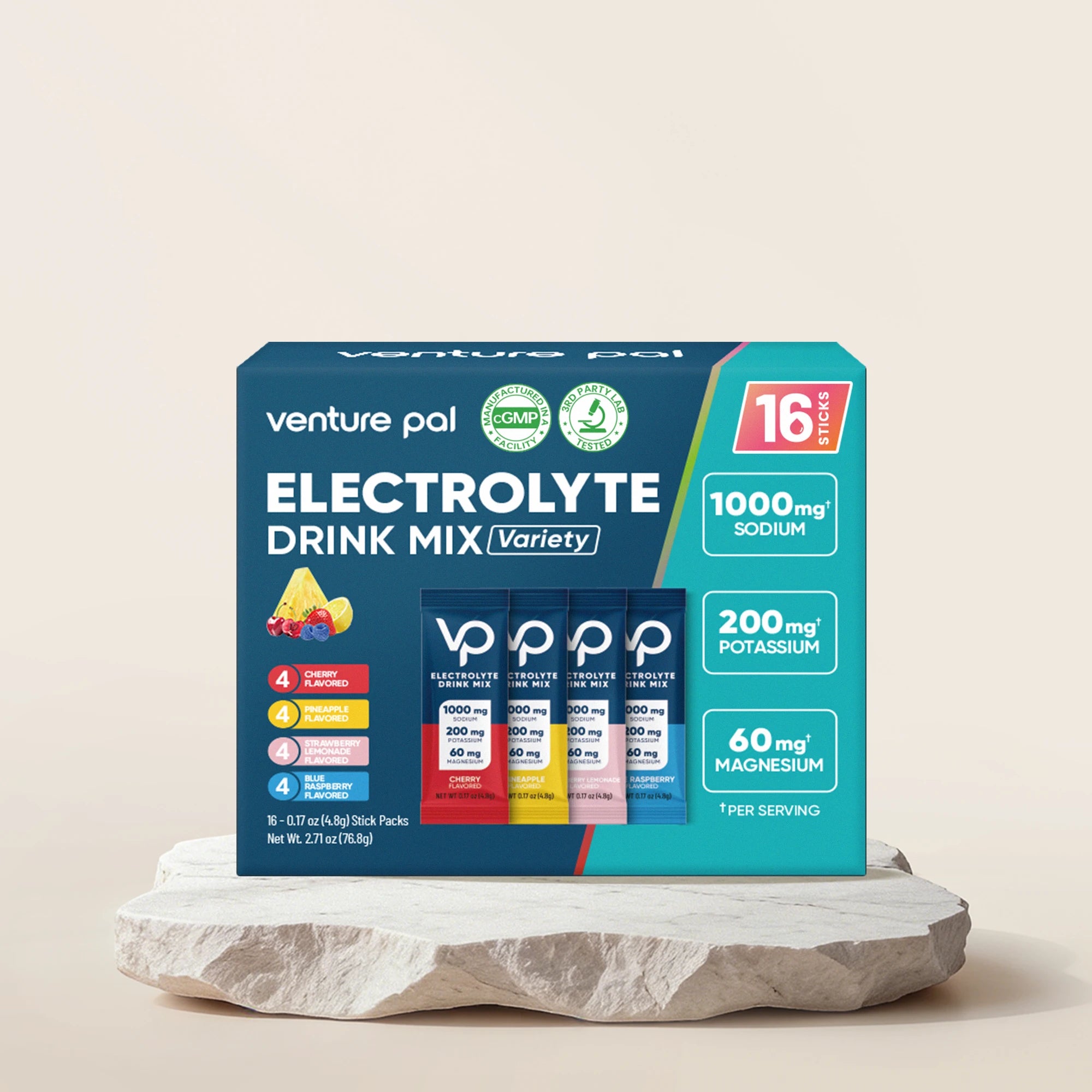 High Sodium Sugar-Free Electrolyte Powder Packets
