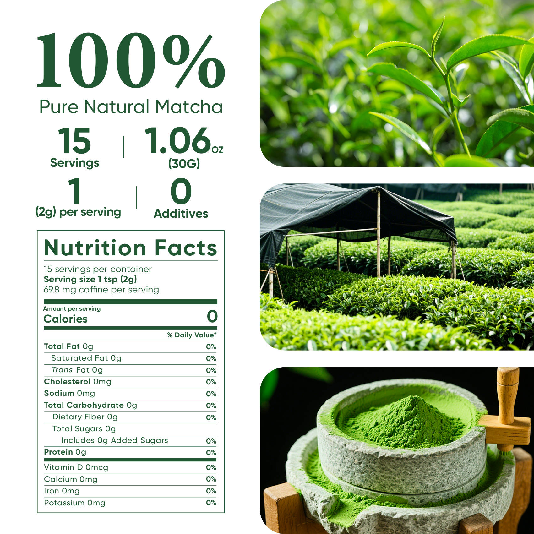 Venture Pal Ceremonial Grade Matcha Powder - 30g/1.06oz