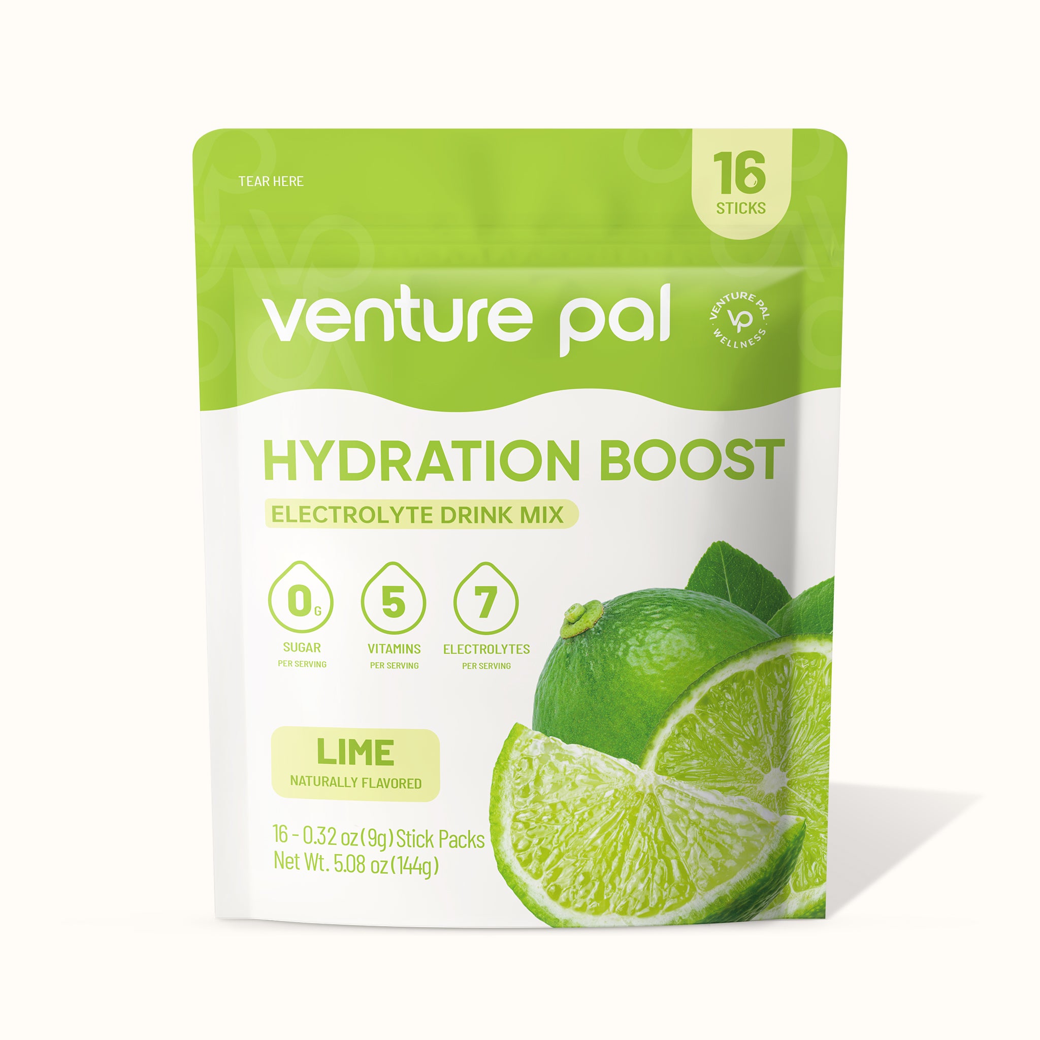 Sugar Free Electrolyte Powder Packets - Lime - 16 Sticks