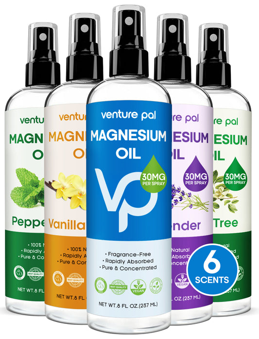 Venture Pal 100% Pure Magnesium Oil Spray Ultra-Soothing for Sleep & Muscle Relaxation (Big 8 oz)