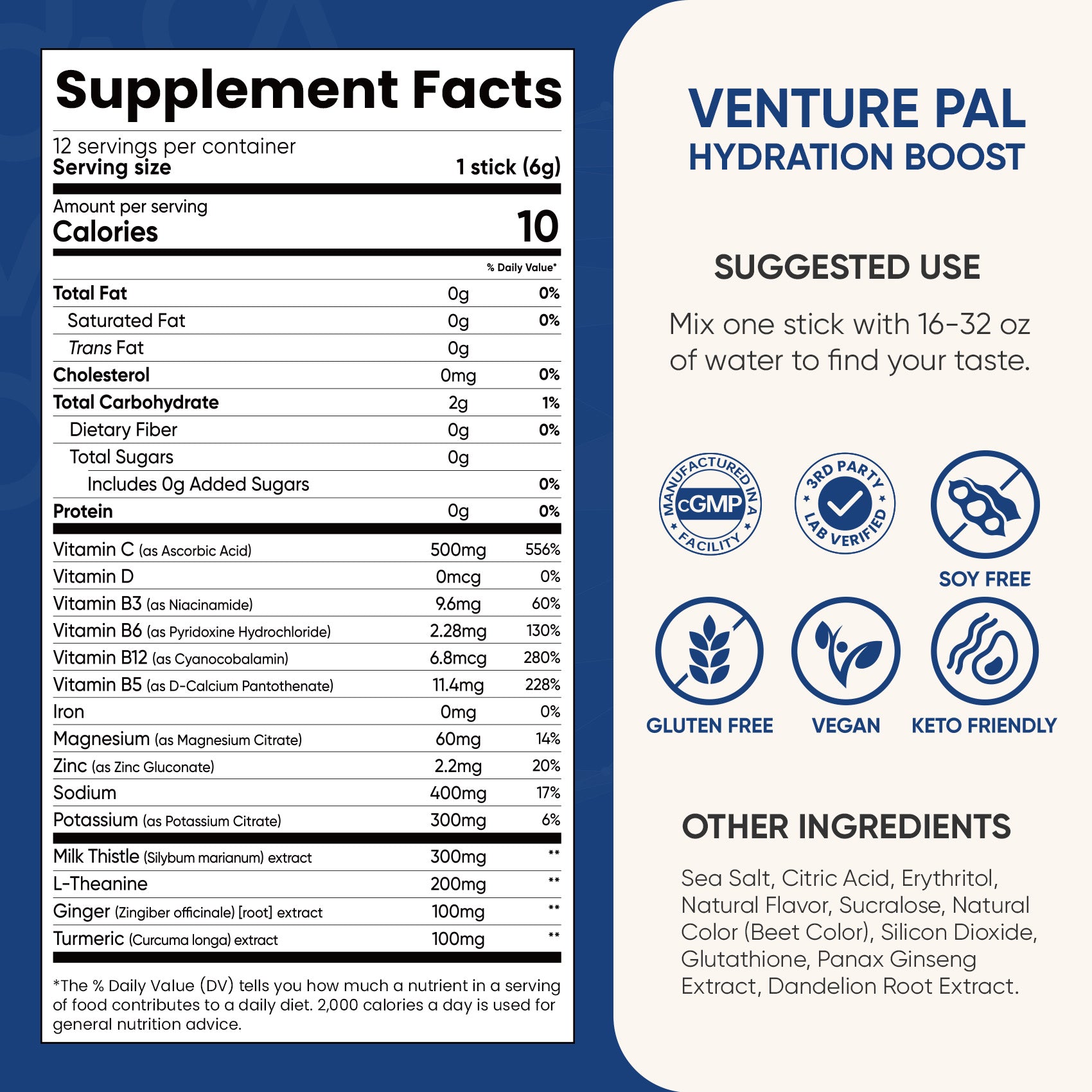 Liver Support Sugar Free Electrolyte Powder Packets - Variety- 16 Sticks