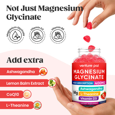 60 Day Supply Magnesium Glycinate Gummies - Strawberry