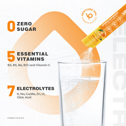 Venture Pal 40L Hiking Backpack and Zero Sugar Electrolyte Powder Orange Flavor