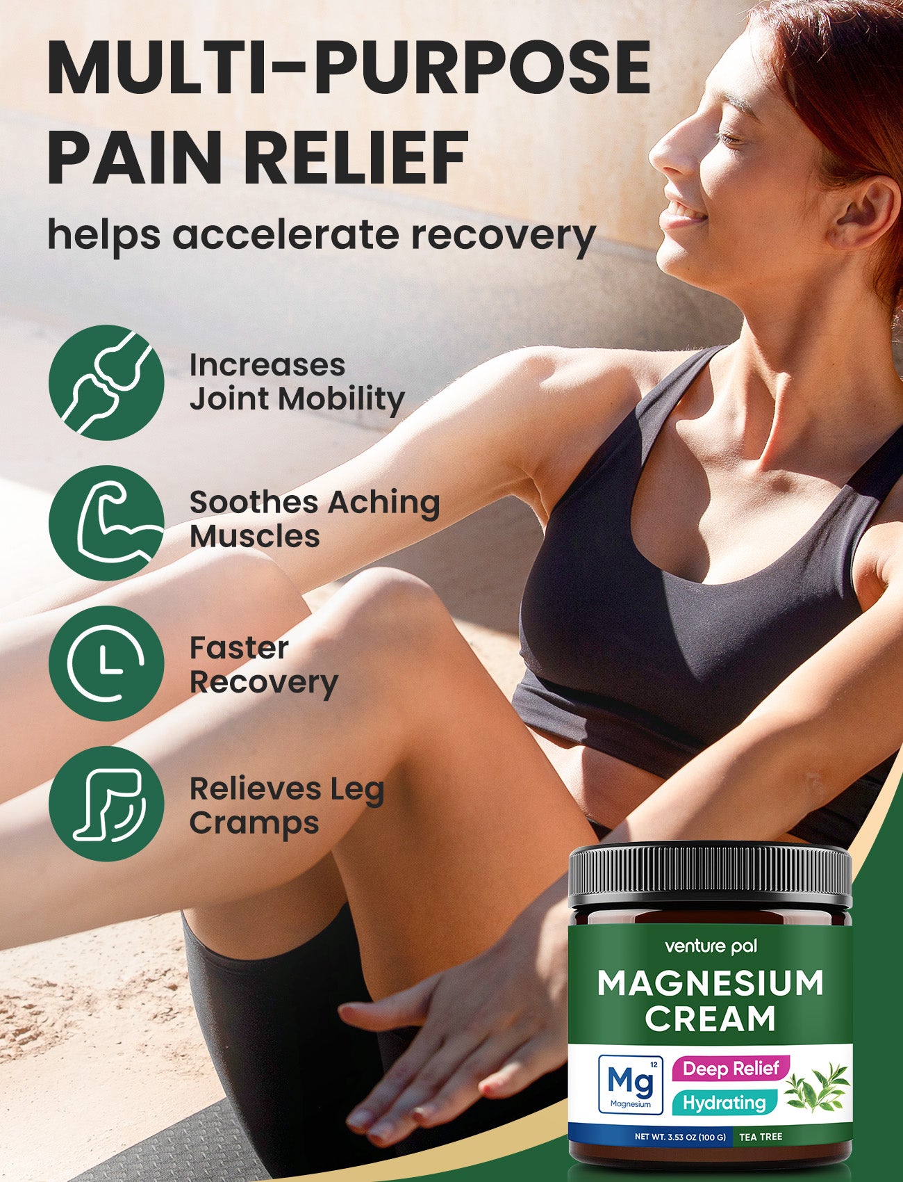 Magnesium Lotion, Topical Magnesium Cream - Tea Tree
