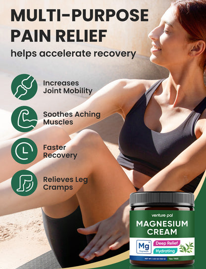 Magnesium Lotion, Topical Magnesium Cream - Tea Tree