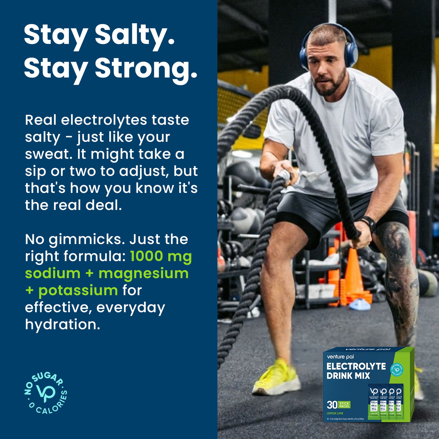 High Sodium Sugar-Free Electrolyte Powder Packets