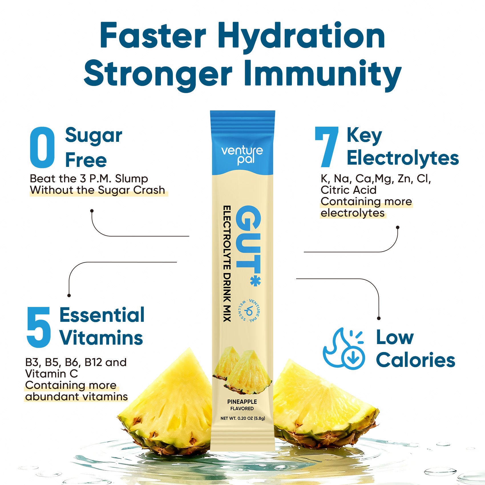 Gut Electrolyte Drink Mix - Pineapple