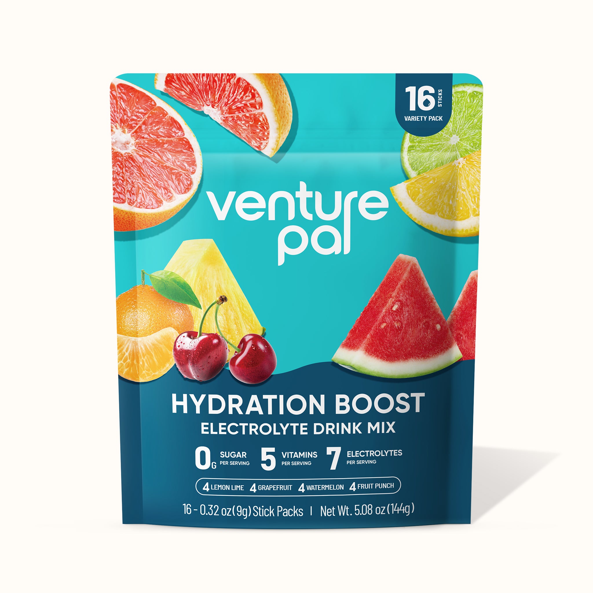 Sugar Free Electrolyte Powder Packets - Variety Pack - 16 Sticks