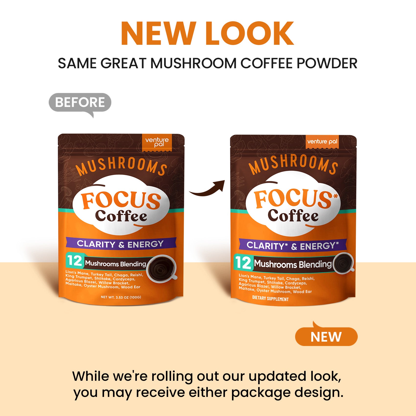 Venture Pal 12 Mushrooms Coffee - 40 Servings