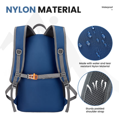 Venture Pal Navy Blue 35L Double-Layer Bottom & Shoulder Straps Sports Backpack