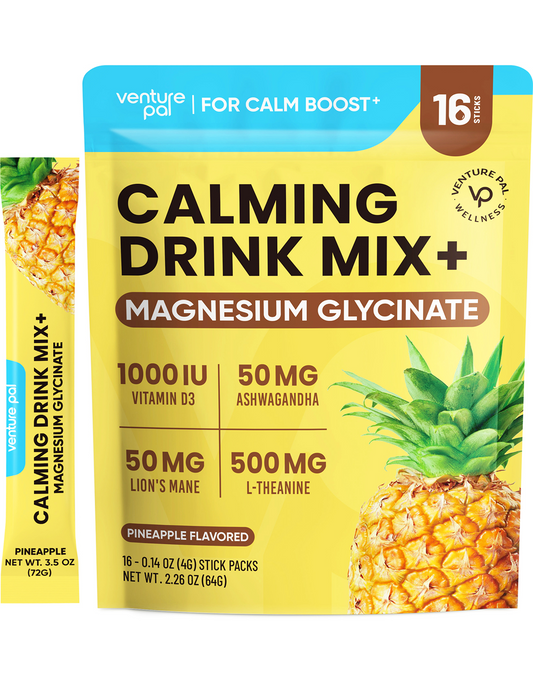 Venture Pal Magnesium Glycinate Powdered Drink Mix - Pineapple- 16 Sticks
