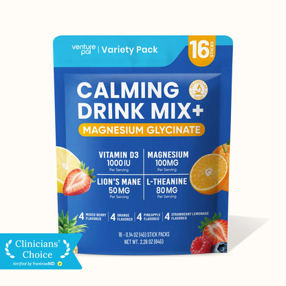 Magnesium Glycinate Powdered Drink Mix - Variety- 16 Sticks