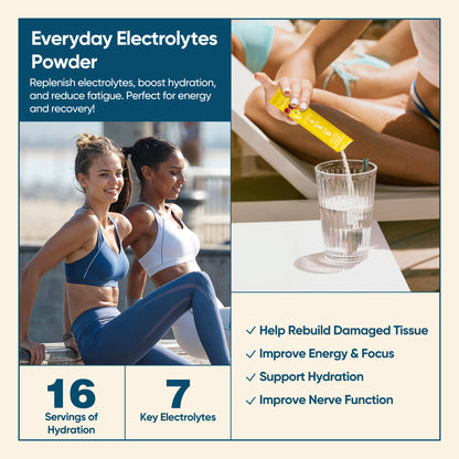 Sugar Free Electrolyte Powder Packets - Fruit Punch - 16 Sticks