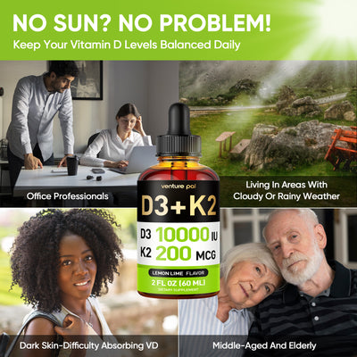 Vitamin D3 10000 IU Plus K2 (MK-7)