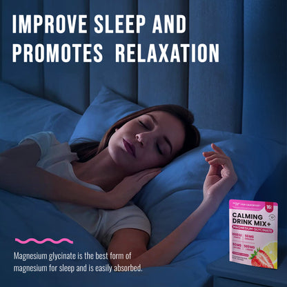 Magnesium Glycinate Powdered Drink Mix - Strawberry Lemonade- 16 Sticks