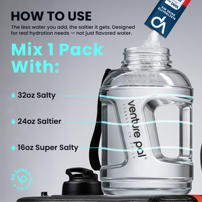 High Sodium Sugar Free Electrolytes Powder Packet - Variety Pack 3 - 16 Sticks