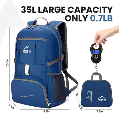 Venture Pal Navy Blue 35L Double-Layer Bottom & Shoulder Straps Sports Backpack