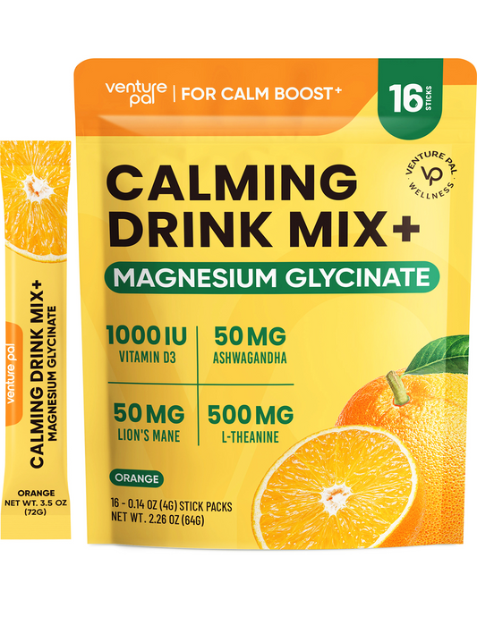 Venture Pal Magnesium Glycinate Powdered Drink Mix - Orange- 16 Sticks