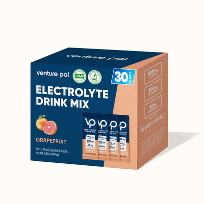 High Sodium Sugar Free Electrolytes Powder Packet - Grapefruit Salt - 30 Sticks