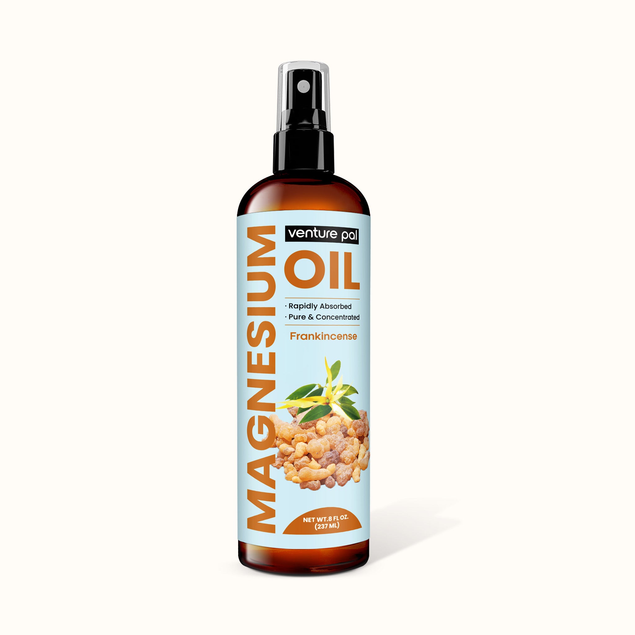 Venture Pal 100% Pure Magnesium Oil Spray - Frankincense - Big 8 oz