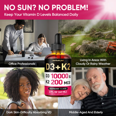 Vitamin D3 10000 IU Plus K2 (MK-7)