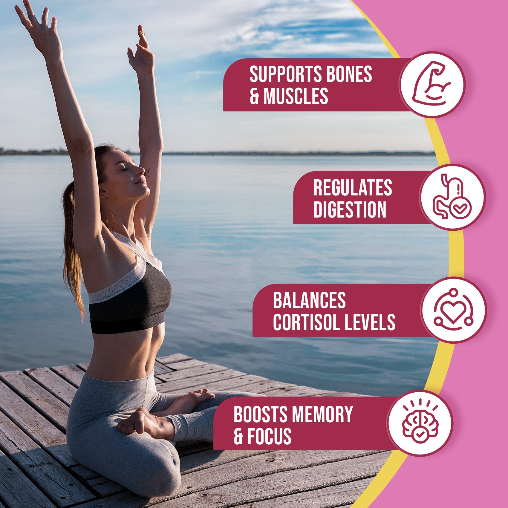 Magnesium Glycinate Powdered Drink Mix - Strawberry Lemonade- 16 Sticks