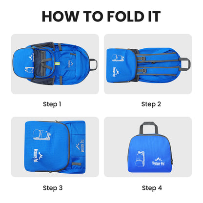 Venture Pal 35L Ultralight Lightweight Packable Foldable Travel Camping Hiking Outdoor Sports Backpack Daypack - Royal Blue