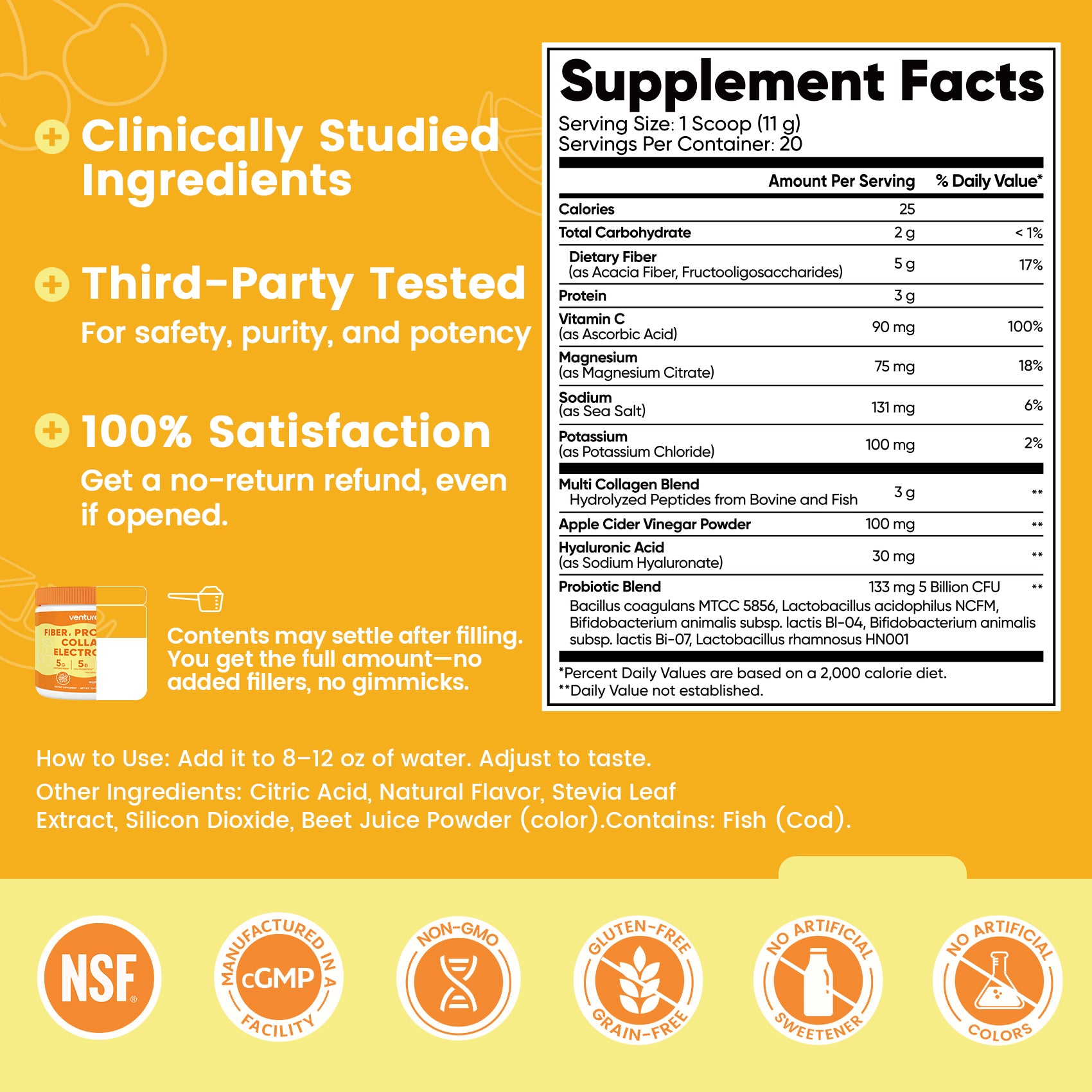 4-in-1 Fiber Supplement - Fruit Punch