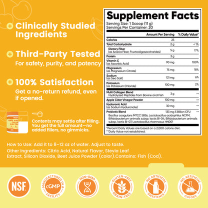 4-in-1 Fiber Supplement - Fruit Punch