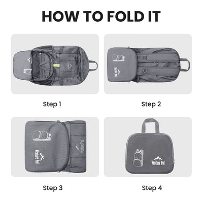 Venture Pal 35L Ultralight Lightweight Packable Foldable Travel Camping Hiking Outdoor Sports Backpack Daypack - Gray