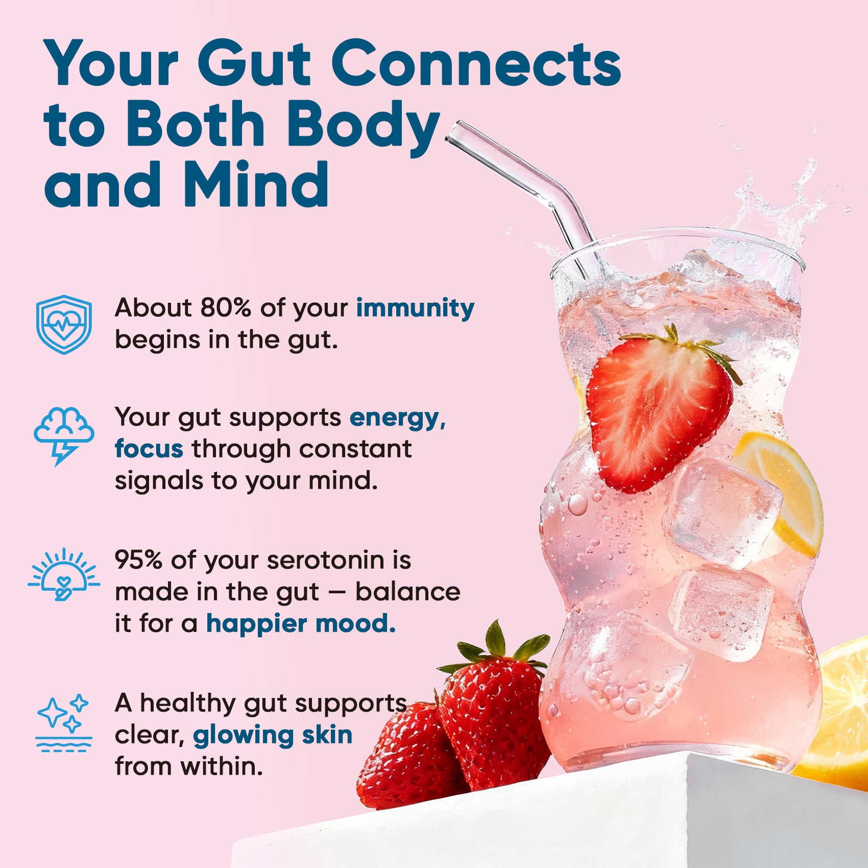 Gut Electrolyte Drink Mix - Strawberry Lemonade